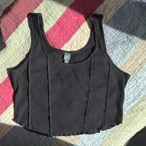 Wild Fable Black Ribbed Tank Top